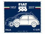 Poštanska markica posvećena modelu Fiat 500